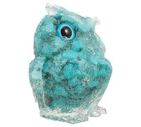Lurrose Crystal Owl Figurine Ornament for Home and Coffee Shops, Space-saving and Not Easy to Overturn, Simple and Lovely Desktop Animal Decoration