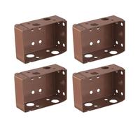 Lurrose Curtain Track Installation Braces and Roller Blind Supports, Brown Side Mount Brackets for Venetian Window Blinds, 4Pcs Set for Home and Office Use