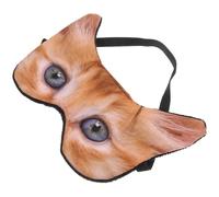 Lurrose Cute 3D Animal Sleeping Eye Mask for Nap Time and Camping, Comfortable Portable Cloth Night Eye Mask with Creative Pug Design for Blocking Light