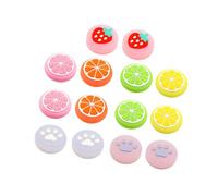 Lurrose Cute Animal Theme Thumb Stick Covers Luminous Fruit Rocker Cap Silicone Thumb Grips Controller Replacement Parts