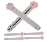 Lurrose Cute Cat Claw Bag Clips for Food Storage Airtight Plastic Sealing Clips for Snack and Chip Bags Heavy Duty Gray 6pcs