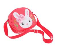 Lurrose Cute Rabbit Crossbody Bag for Little Small Pu Leather Shoulder Purse with Comfortable Fit and Easy to Clean Design for School and Family Outings