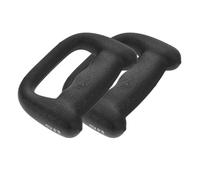 Lurrose D-Shaped Boxing Dumbbells 2Pcs Black 0.5Kg Hand Weights for Men Women, Plastic Grip Fitness Sport Equipment for Punching Speed Training, Yoga, Jogging, and Strength Workouts