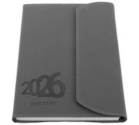 Lurrose Daily Planner Notebook Grey Compact Work Organizer with One Page Per Day Binding Bleed-resistant Paper for School Business Travel Appointment and Task Management