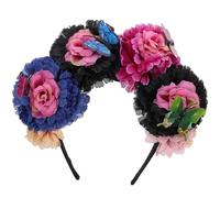 Lurrose Day of The Dead Headpiece, Flower Crown Headband