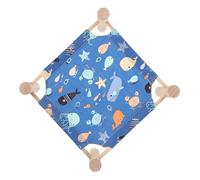 Lurrose Detachable Wooden Rack Hamster Bed with Stand Small Pet Sleeping Bed Elevated Guinea Pig Hammock for Hedgehog Rabbit Chinchilla Cozy Breathable Animal Hideaway