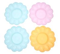 Lurrose Deviled Egg Platter Tray, 4Pcs Egg Holder Dish Flats Egg Cup Chicken Egg Cartons Crate for Breakfast Kitchen Tool Gold (Random Color) 24 x 3cm, M