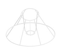 Lurrose DIY Lampshade Frame Holder for Bedroom Use, Modular Design Iron Lampshade Holder Compatible with E27 Fitting, Elegant White Metal Lamp Shade Frame 30x30x18cm for Handcraft Lighting