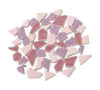 Lurrose DIY Mosaic Ceramic Tiles 500G Purple Mixed Irregular Stone Glazed Tiles for Garden and Bathroom Craft Projects