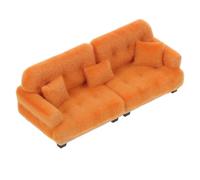 Lurrose Dollhouse Couch: 1:30 Miniature Sofa with Pillow - Tiny Flocked Furniture for Living Room Or Bedroom Furniture Accessories, Brown