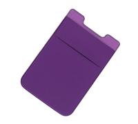 Lurrose Double Layer Phone Card Holder Stick-On 2Pcs Purple Adhesive Wallet for Credit and Id Card Storage