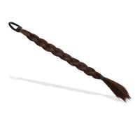 Lurrose Double Ponytail Braid Hair Extension Synthetic Braiding Hair Ponytail Extension for Girls and Women Wrap