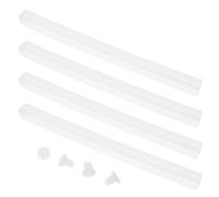 Lurrose Drawer Slide, Plastic Drawer Guides, White, 2 Sets, Smooth Surface, Reduce Impact When Drawer is Closed, for Drawer Replacement Parts, 7.27 Inch
