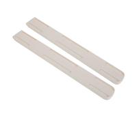 Lurrose Drawer Slide Self Adhesive Rails 2 Pack, No-Drill Bottom Mount Sliding Runners for Kitchen Cupboard Bedroom Storage, White 10.4 Inch
