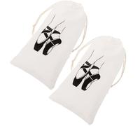 Lurrose Drawstring Ballet Dance Shoe Bag, 1 Pair Ballet Pointe Shoe Storage Pouch with Cute Pattern, Lightweight Gym and Travel Accessory
