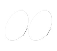 Lurrose Drum Washer Door Seal Ring 2Pcs 36Cm Steel Wire Clamp Spring for Front Load Washing Machine Maintenance and Water Leak Protection