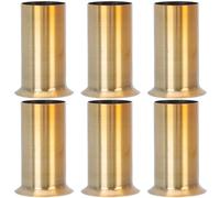 Lurrose E14 Chandelier Lighting Fixture Socket 6Pcs Iron Flanging Sleeves Rust Resistance for Retro Chandelier Replacement