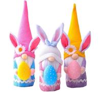 Lurrose Easter Bunny Gnome Dolls Decorative Gnome Dolls 3pcs Plush and Pp Cotton Material with Hats for Valentine's Day Home Decor and Table Display