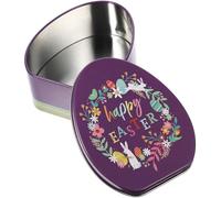 Lurrose Easter Bunny Tinplate Storage Case Decorative Candy Container for Treats and Lightweight Design for Easter Parties and Packaging Floral Decor