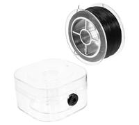 Lurrose Elastic Jewelry Cord Black Polyurethane Fibre for Bracelet and Sweater Chain Making, Sturdy and Not Easy to Damage, 1 Roll of Elastic Bracelet String for DIY Beading and Macrame