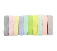 Lurrose Elastic Sewing Bands 10Pcs Colorful Ribbons, Small Pack Stretch Straps for Hair Accessories and Garment DIY, Fold over Elastic for Crafts