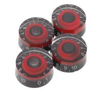 Lurrose Electric Guitar Knobs and Stable Performance 4pcs Black Replacement Set for Volume and Tone Control with Plastic Material, Effortless Control Layout Suitable for Bass and Electric