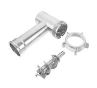 Lurrose Electric Meat Grinder Replacement Tubes 3Pcs Aluminum Alloy with Nut and Screw for Household Sausage Filling