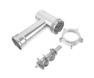 Lurrose Electric Meat Grinder Replacement Tubes 3Pcs Aluminum Alloy with Nut and Screw for Household Sausage Filling