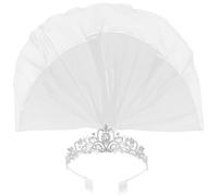 Lurrose Elegant Coronation Tiara for Women with Veil Set, Featuring Sturdy Alloy Material and Comfortable Wearing Design, Bridal Hair Accessories for Weddings, Proms, and Other Occasions