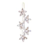 Lurrose Elegant Flower Design Hairpin for Women with Rhinestone and Metal Material, Lightweight and Easily Attach to Hair, Gift for Daily and Party Use