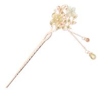 Lurrose Elegant Green Alloy Flower Hair Pin for Women, Unique Design Hair Accessory to Elevate Style and Showcase Charm, for Occasion