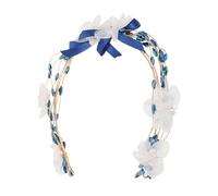 Lurrose Elegant Soft Clay Leaf Hair Headband with Crystal and Metal Details, Dreamy Wedding Accessory for Bridal Look and Wedding Day