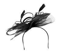Lurrose Elegant Wedding Quill Headband Mesh Fascinator Hat for Parties Banquets Daily Wear Lightweight Comfortable Hair Accessory for Women Girls Versatile Durable Design