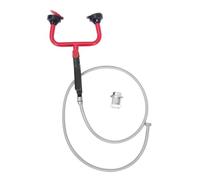 Lurrose Emergency Eye Wash Station Space-saving Desktop and Wall Mounted Design with Dual Nozzles Compatible with 13mm Pipe for Chemical Splash Rinse for Laboratory and Workplace Safety