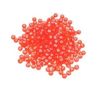 Lurrose English Letter Beads with Mini Hole for Threading 400pcs Red Acrylic Random Color Creative Accessory Beads for DIY Jewelry Making for Children's Craft Projects