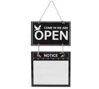 Lurrose Erasable Double-sided Business Hours Sign with Open Closed Display Retro Decorative Door Board for Shops and Restaurants Daily Schedule Indicator for Customer Communication