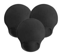 Lurrose Ergonomic Wrist Supporting Mouse Pad 3pcs Non- Rubber Base with Memory Foam Cushion Designed to Reduce Wrist Stress for Office Work and Home Use