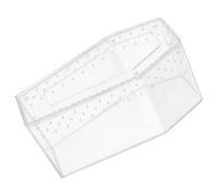 Lurrose Escapeproof Acrylic Reptile Container Coffin Shaped Terrarium Box 20X10X10Cm for Small Pets Such As Frogs Lizards and Spiders Featuring Stable Build and Viewing