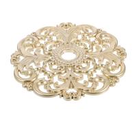 Lurrose European Style Ceiling Medallion Decorative Ornament, Small Gold Plastic Carved Ceiling Medallion for Light Fixtures, Traditional Ceiling Medallion Decor for Home Ceiling Lights