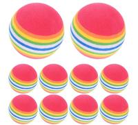 Lurrose Eva Floating Rainbow Ball Toys 10pcs for Cat and Dog