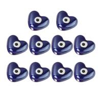 Lurrose Evil Eye Craft Beads Beads Blue Ceramic 10pcs for Jewelry Making, Easy to Thread with Charming Evil Eye Theme Design, for DIY Bracelets and Necklace Supplies