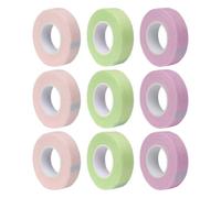 Lurrose Eyelash Extension Tape Nonwoven Material Breathable 9 Rolls Lash Grafting Tape for Upper and Lower Eyelashes Suitable for Makeup Salons and Cosmetics Studios