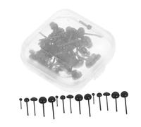 Lurrose Eyes and Doll Making for DIY Fabric Crafts Needle 50pcs Black Plastic Round Felting with Multiple Sizes and High Realism for Crochet Stuffed Animals and Plush Animal Dolls