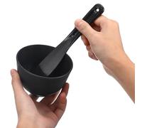 Lurrose Facial Mask Brush with Silicone Mixing Bowl Set for Beauty Accessories Flexible Design Ensuring Even Application Featuring Deep Bottom Bowl and Flat Spatula
