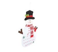 Lurrose Felt Holiday Countdown Calendar with Pockets Interactive Christmas Advent Hanging Decoration for Front Door Wall Snowman Design for Family Fun and Festive Home Display