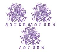 Lurrose Felt Letter Board Letters 2cm Purple Alphabet Embroidered Applique Patches 78pcs 3 Sets Sew-on Iron-on for Clothing Bags Hats DIY Craft Repair