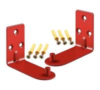 Lurrose Fire Extinguisher Wall Mount Brackets Easy Setup and Quick Installation with Angled Hole System 2 Sets Heavy Duty Metal Hooks for 20 Lb Extinguishers for Garage and Workshop Use