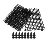Lurrose Fish Bottom Filter Plate for Safe and Tough Fish Filtration 5pcs Pvc Multi-function Clapboard with 20pcs Nails, Black Aquarium Filter Plate