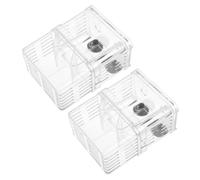 Lurrose Fish Breeding Box Double-layer Isolation Box with Suction Cups Large Hatchery Incubator for Aquarium Tank Fish Breeding and Hatching 2 Pieces Random Color