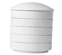 Lurrose Five-layer Ceramic Ink Dish Pigment Plate Lid Small White Porcelain Mixing Tray for Watercolor Artists and Painting Supplies